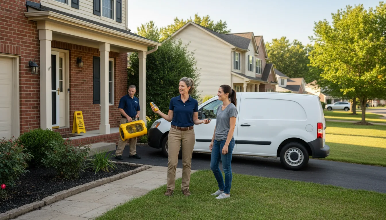 Residential water damage restoration in La Crosse, IN